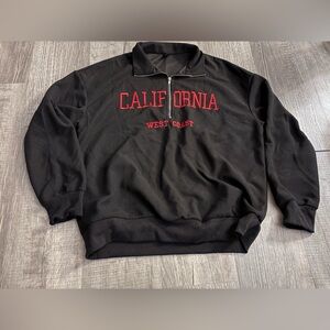 3 Sweater Bundle Shein black red cream grey quarter zip size M